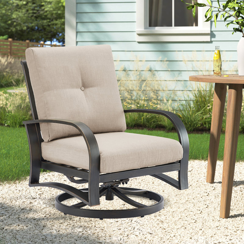 Outdoor swivel chairs with sunbrella cushions discount
